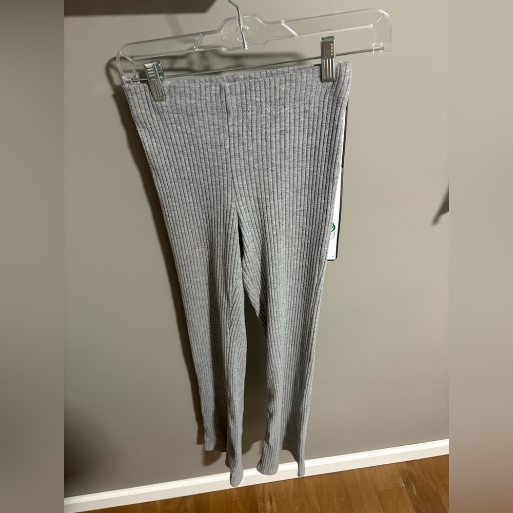 H&M Gray Ribbed Boot Cut Pants